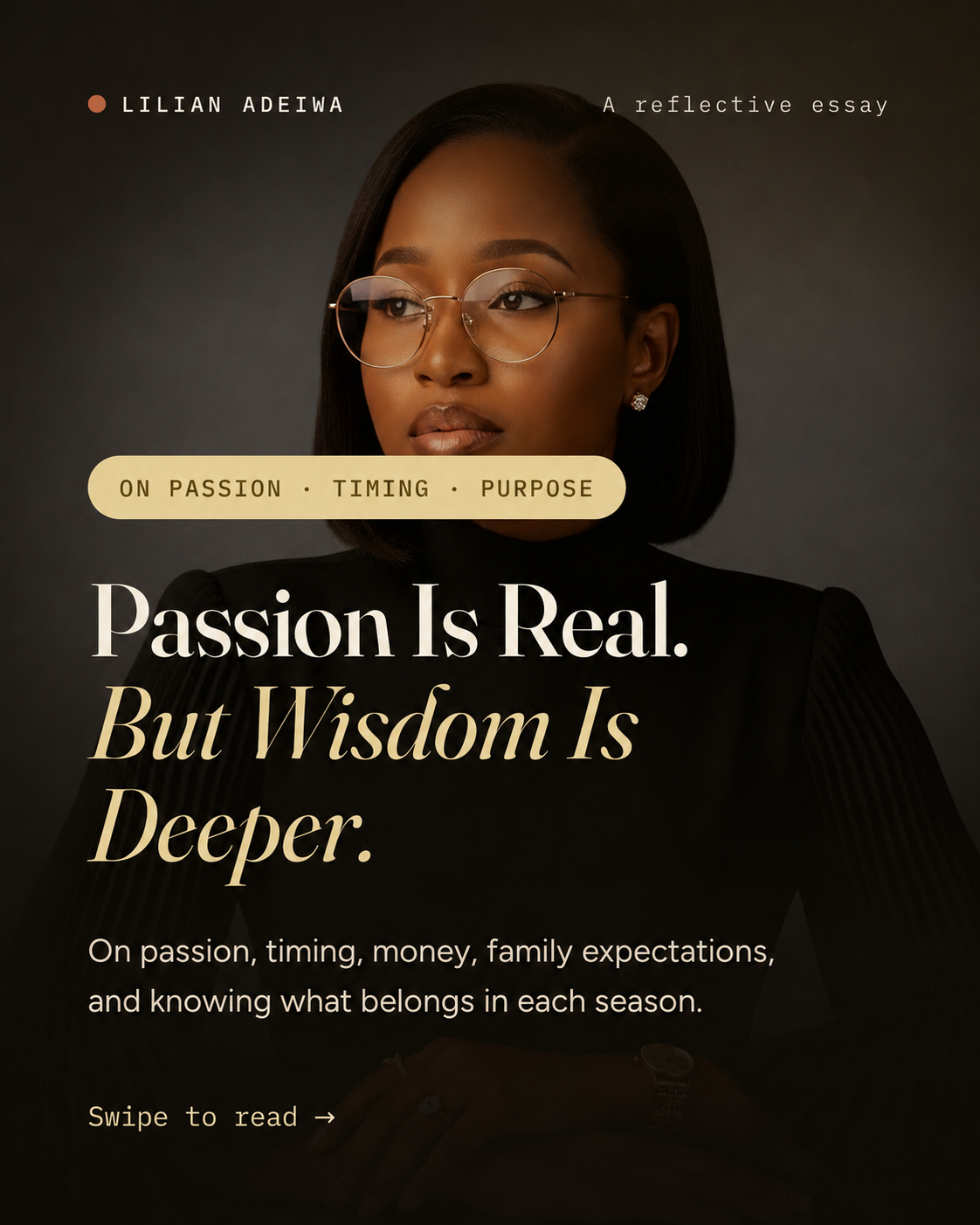 Cover for Passion Is Real. But Wisdom Is Deeper.